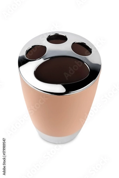Fototapeta plastic cup for toothbrushes