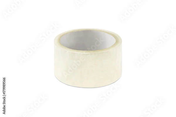 Fototapeta transparent scotch tape isolated on white background