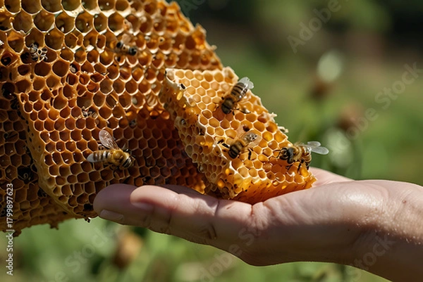 Obraz bee on a beehive