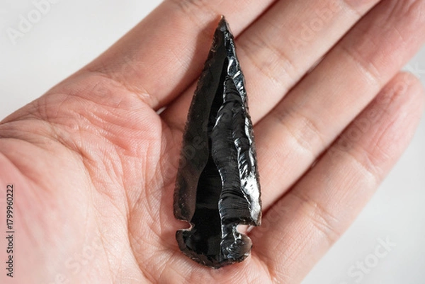 Fototapeta 黒曜石の矢尻