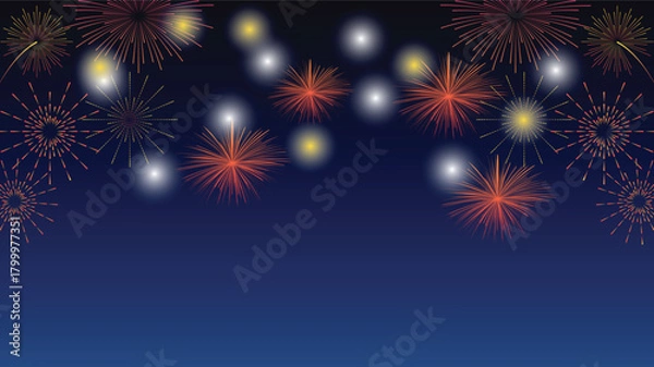 Obraz vector illustration of a fireworks