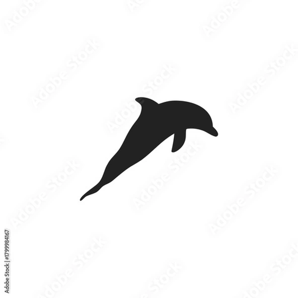 Obraz dolphin silhouette vector icon illustration