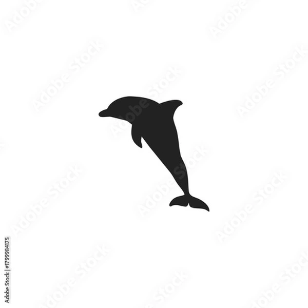 Obraz dolphin silhouette vector icon illustration
