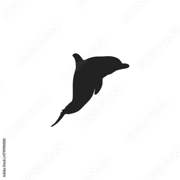 Obraz dolphin silhouette vector icon illustration
