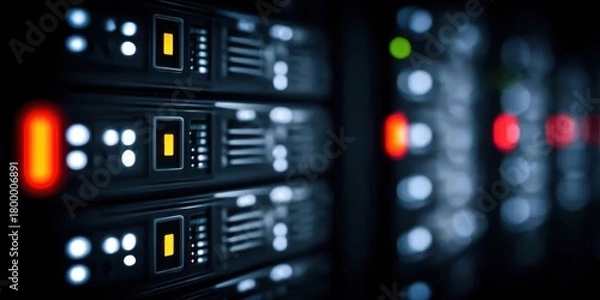 Fototapeta Corporations coordinate voice protocols through software, ensuring the database server stores data safely while the firewall protects against breaches