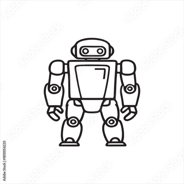 Obraz An android robot character illustration.