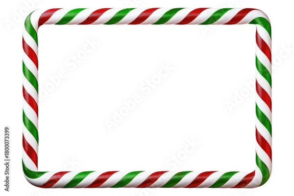 Obraz festive christmas candy cane frame