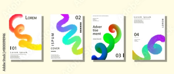 Obraz Abstract background with fluid shape trendy design and colorful gradient form art decoration concept