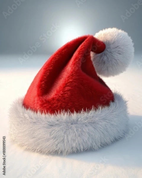 Obraz Capture the holiday spirit with this festive Santa hat, perfect for Christmas campaigns, winter promotions, and adding a touch of seasonal cheer