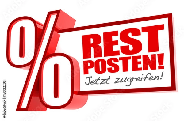 Obraz Restposten! Button, Icon