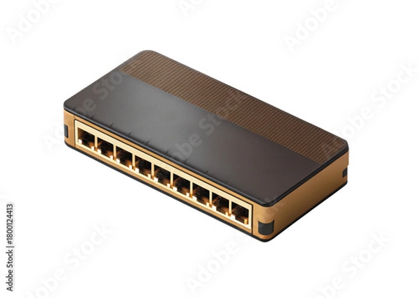 Fototapeta Network switch isolated on suitable background