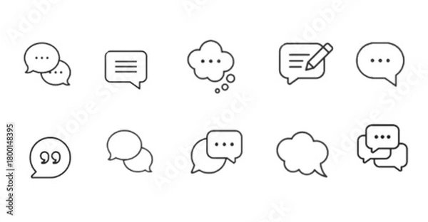 Obraz Speech Bubbles Vector Icons