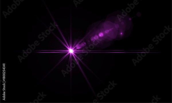 Fototapeta Download purple lens flare effect light burst overlay for photo and video editing use now free
