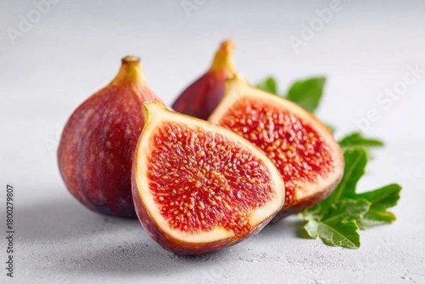 Obraz Fresh figs on grey background