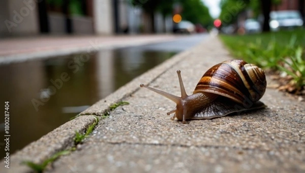 Obraz Snails on the road