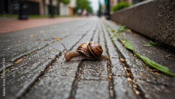 Obraz Snails on the road