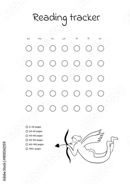 Obraz  black and white reading tracker