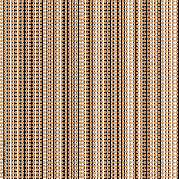 Fototapeta Seamless Retro Pattern with Vertical Stripes and Circles