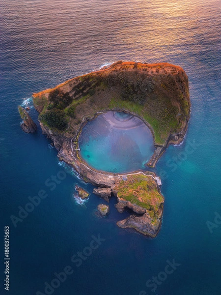 Obraz Sunset Aerial View of Ilhéu de Vila Franca do Campo
