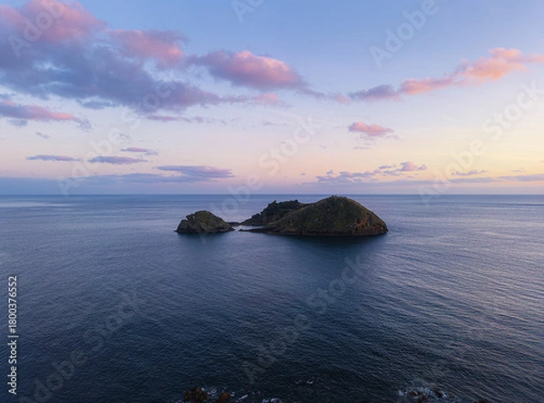 Obraz Blue Hour Aerial View of Ilhéu de Vila Franca do Campo