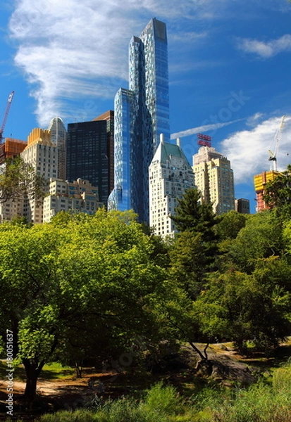 Fototapeta New York skyscrapers seen from Central Park, NY, USA