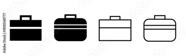 Fototapeta Briefcase icon set. suitcase icon. luggage symbol.