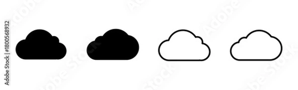 Fototapeta Cloud icon set. cloud vector icon