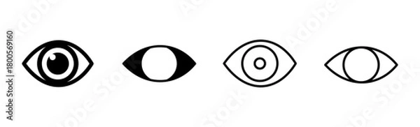 Obraz Eye icon set. Eye vector icon. Look and Vision icon.