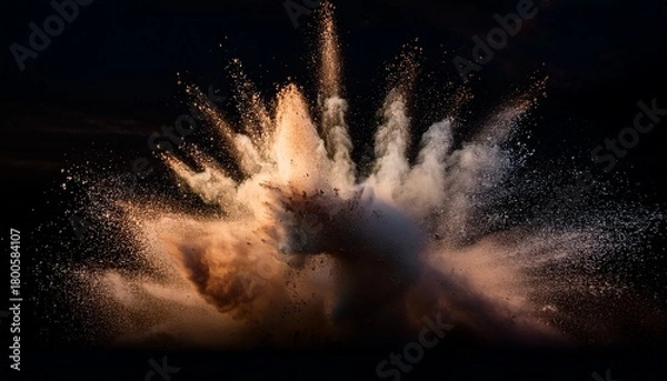 Fototapeta Real Dust With Explosion Effect