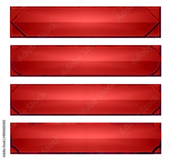 Obraz 高級感のある赤色のフレーム　F　4種セット