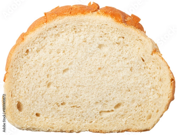 Fototapeta white sliced bread with no shadow isolated on transparent background