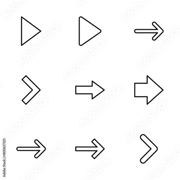 Fototapeta Arrow icon vector isolated on white background. Arrow symbol. Arrow vector icon