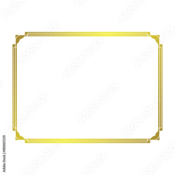 Obraz simple gold frame border.eps