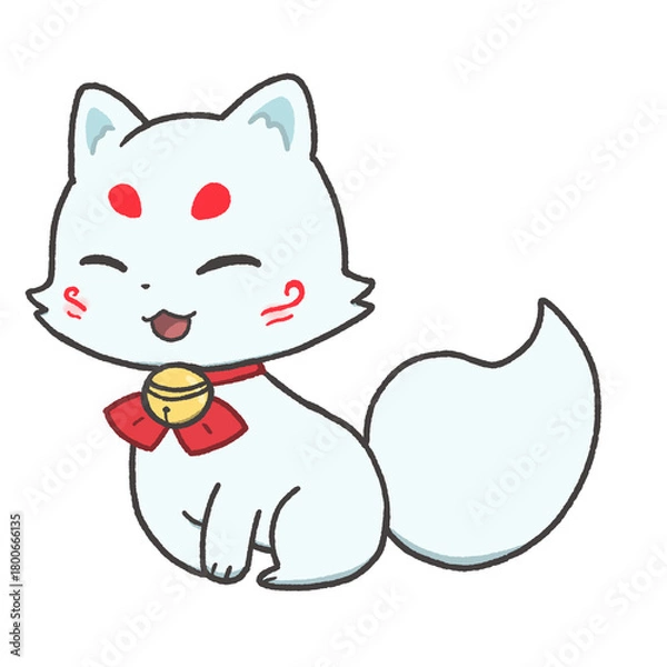 Obraz 微笑む白狐