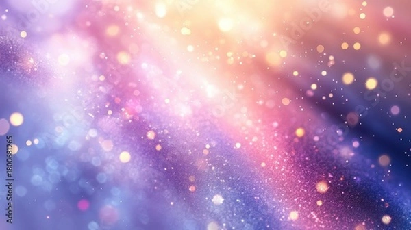 Fototapeta Abstract dreamy background with bokeh lights and soft pastel color gradients