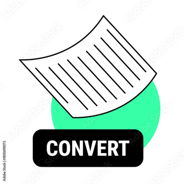 Fototapeta conversion process illustration for ui design and web design