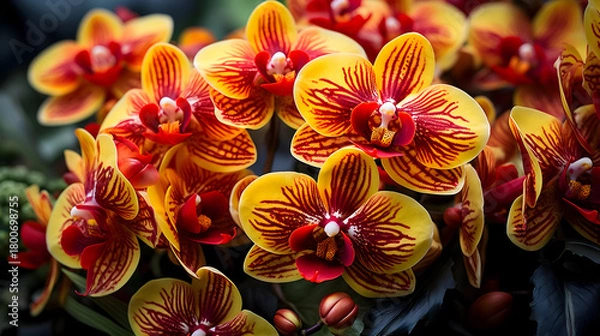 Obraz red and yellow flower