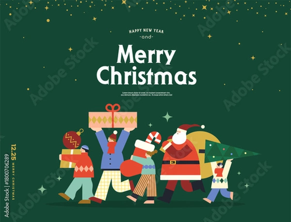 Obraz Christmas illustration. Web-Banner. POP-UP
