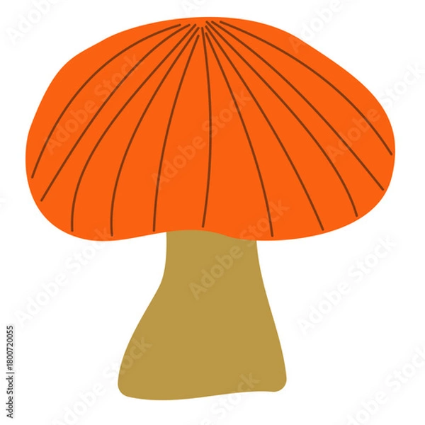 Fototapeta mushrom doodle for illustration