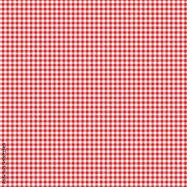 Obraz Classic Red and White Gingham Seamless Pattern Vector