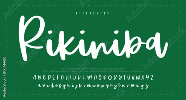 Obraz Best Alphabet Barber Amazing Script Signature Logotype Font lettering handwritten