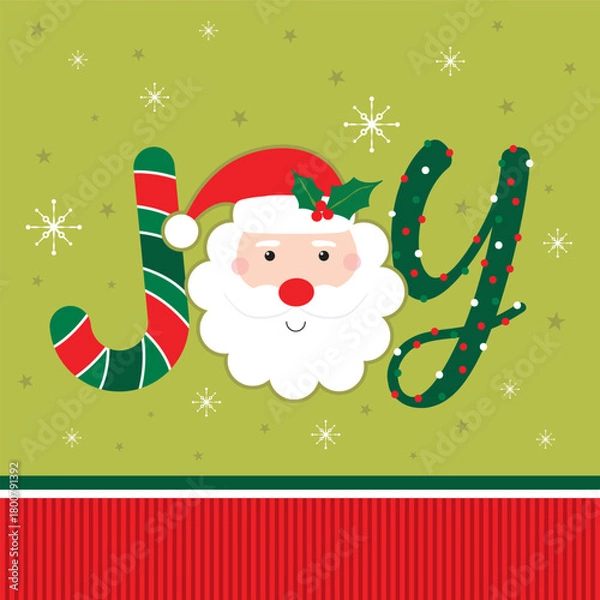 Obraz christmas joy greeting card design