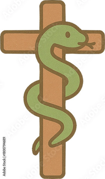Obraz Bronze Serpent and Cross