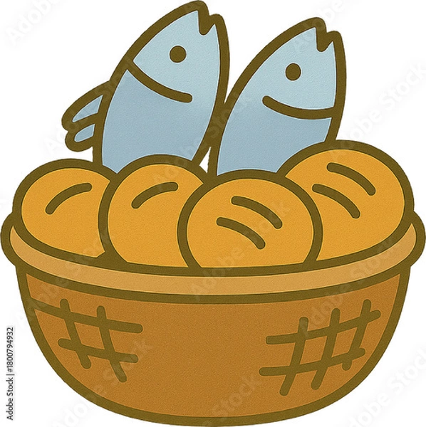 Obraz Five Loaves and Two Fish