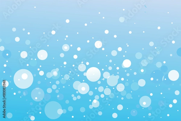 Fototapeta A light blue gradient background with scattered white and light blue circles