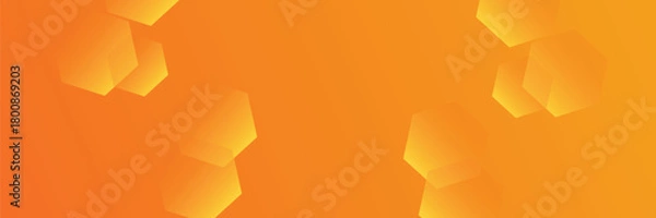 Fototapeta Vibrant Yellow and Orange Gradient Abstract Geometric Background with Layered Shapes - Modern, Minimalistic Design in Warm Tones, Perfect for Digital Wallpaper, Website Backgrounds, and Graphic Design
