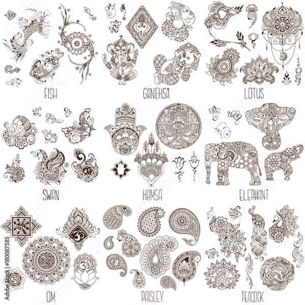 Obraz Oriental decorative symbols