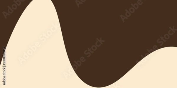 Obraz Abstract Peak and Valley Wave Vector Illustration Background. Bold vector illustration background featuring high peaks and deep valleys in a thick, flowing wavy pattern, reversing the brown.