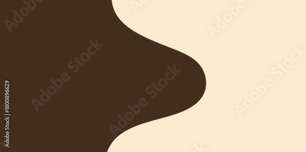 Obraz Flowing Side Curve Contrast Vector Illustration Background.  Abstract vector illustration background where a prominent, smooth, S-like curve divides the image vertically, emphasizing the contrast.