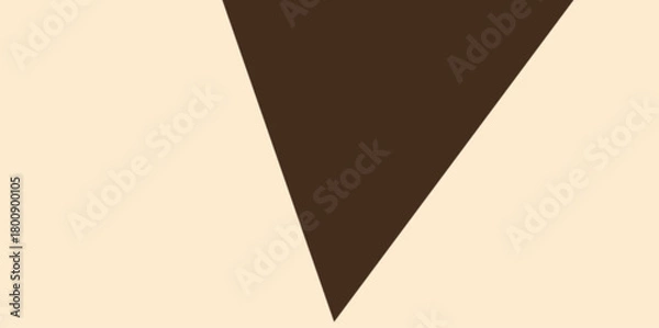 Obraz Striking Inverse Triangle Shape Vector Illustration Background. Abstract vector illustration background featuring a large, inverted triangle shape in dark brown, sharply contrasting with the light. 